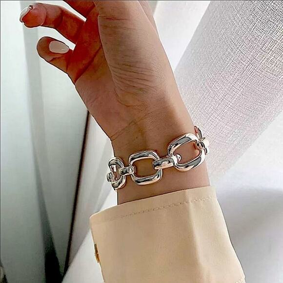 Chain Link Sterling Silver Bracelet - Picture 13 of 14